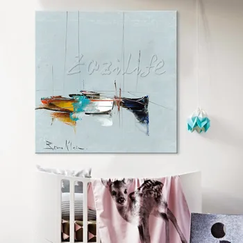 

Canvas painting abstract seascape Acrylic painting caudros decoracion wall art wall pictures for living room home decor quadros9