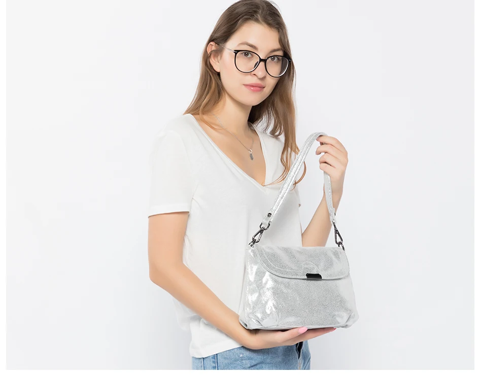 Mais real couro genuíno das mulheres bolsa