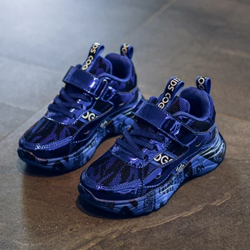 

Boys Girls High Top Sneakers Spring Autumn Breathable Mesh Casual Sports Shoes Camouflage Slip-resistant Size26-38 Zapatos