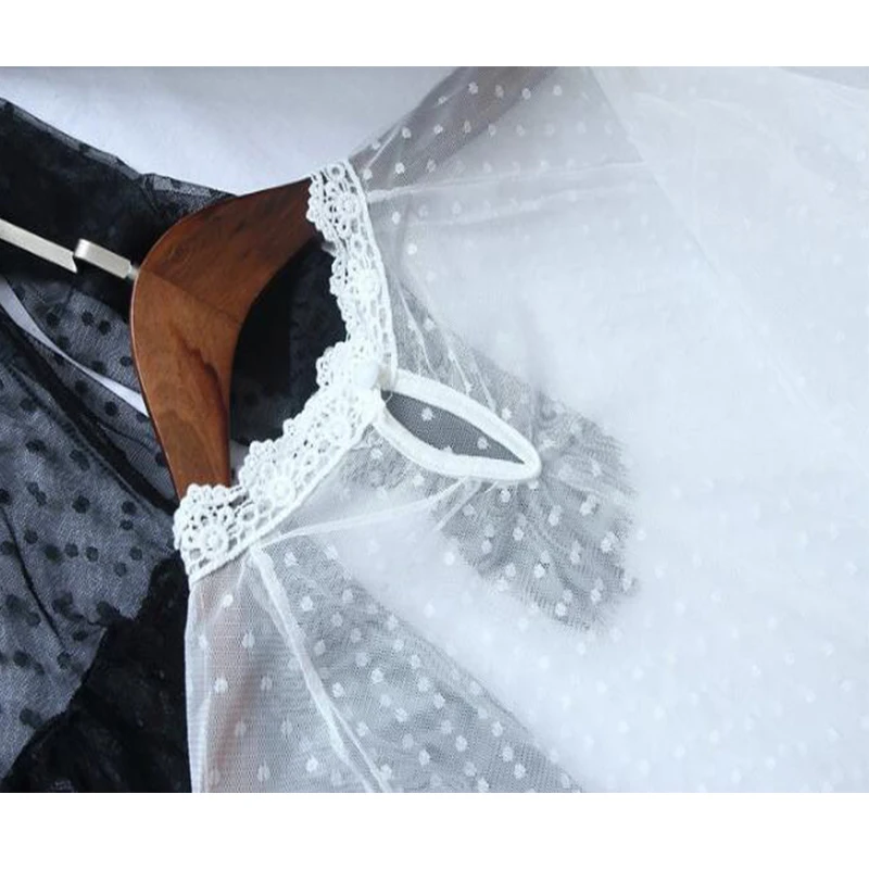 SEDUTMO Summer Lace Dress Women Long Sleeve Sexy Maxi Mesh Dresses Beach Basic Vintage Black Party Dress ED018