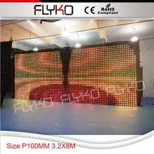 CE и ROHS сертификат заводской продукции 3,2 м* 8 м ткань для проекции светодиодного видео