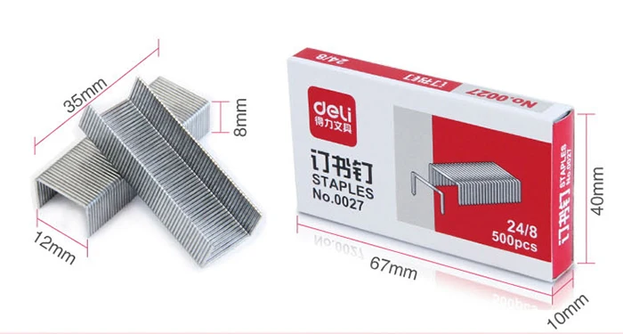 

no.0027 24/8 staples office staples 500 / box