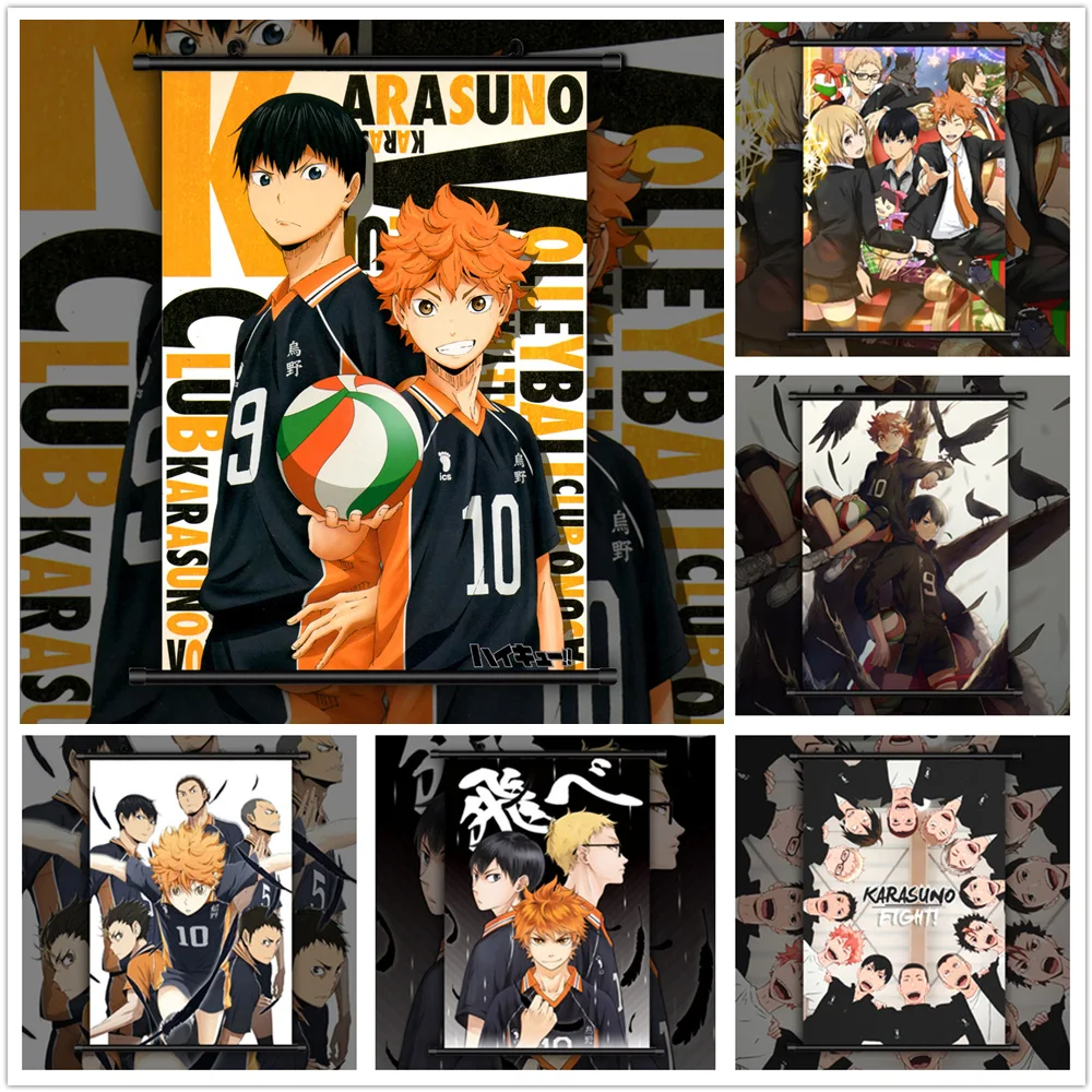 Haikyuu Shoyo Tobio Koushi Kei Ryunosuke Аниме Манга настенный плакат свиток D