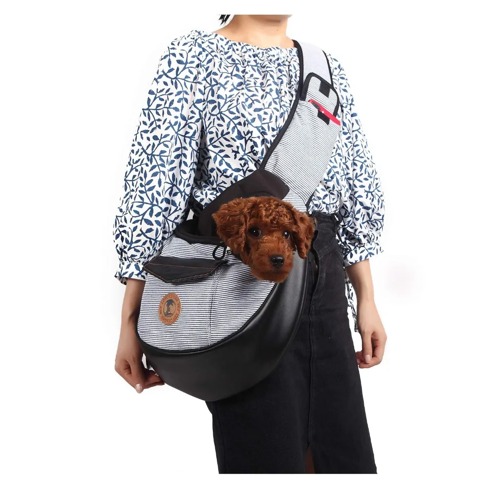 Small Dog Cat Carrier Sling Hands Free Pet Puppy Travel Tote Bag Outdoor 10lbs 