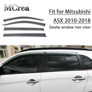 

MCrea 4pcs Car Smoke Window Sun Rain Visor Guard For Mitsubishi ASX 2010 2011 2012 2013 2014 2015 2016 2017 2018 Accessories