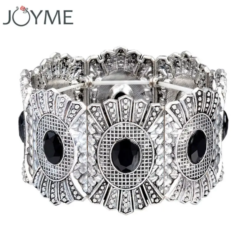 Женский эластичный браслет из тибетского серебра Joyme винтажный дизайнерский