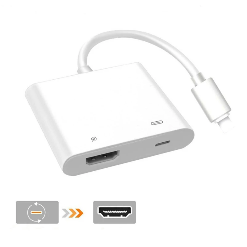 Для iPad hdmi-кабель, адаптер для Lightning 8Pin к HDMI цифровой AV конвертер для iphone 8 8 Plus 7 7 P 6 6 S для iPad Air IOS 11 10