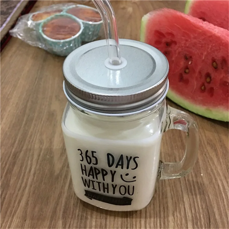 Abay BPA free 455 мл Mason банка кружки чашка для чая с молоком Классическая Изолированная