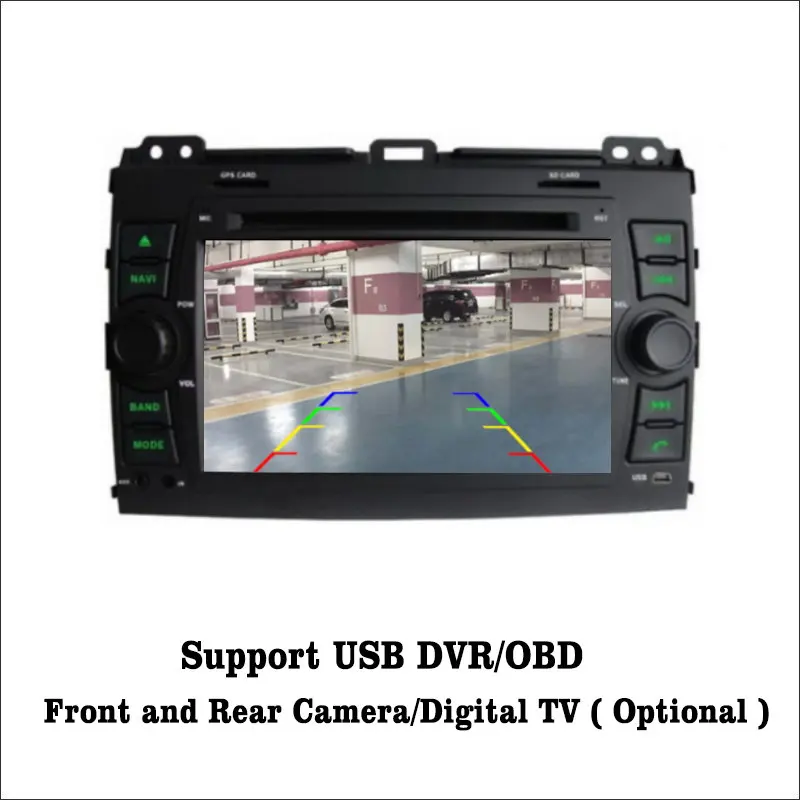 Discount Liislee Android 7.1 2GRAM For Toyota Land Cruiser Prado Car Radio Audio Video Multimedia DVD Player WIFI DVR GPS Navi Navigation 5