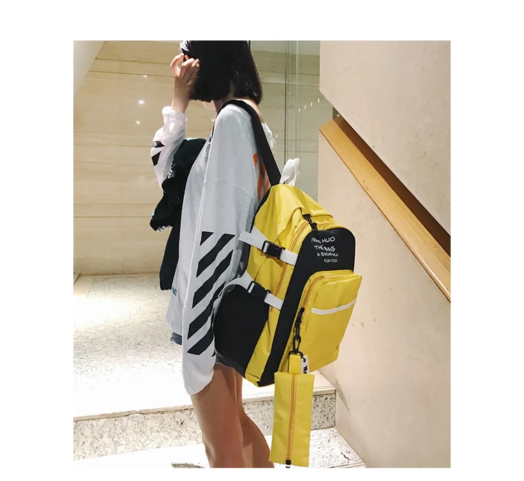 Menghuo 2PCSSet Women Backpacks Panelled Book Bags Preppy Style School Bags for Teenage Girls Composite Backpack Sets Mochila (6)