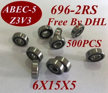 

500Pcs 696RS 696RZ 696 2RS 696 2RZ 696-2RS 6X15X5 MM 6*15*5 MM Miniature roller shaft motor deep groove Ball Bearing tools
