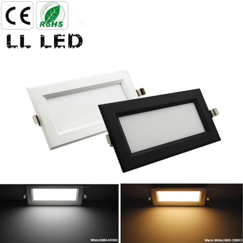 

10pcs double Super Bright Recessed square LED Dimmable Downlight COB 15W LED Spot light LED decoration Ceiling Lamp AC 85-265V