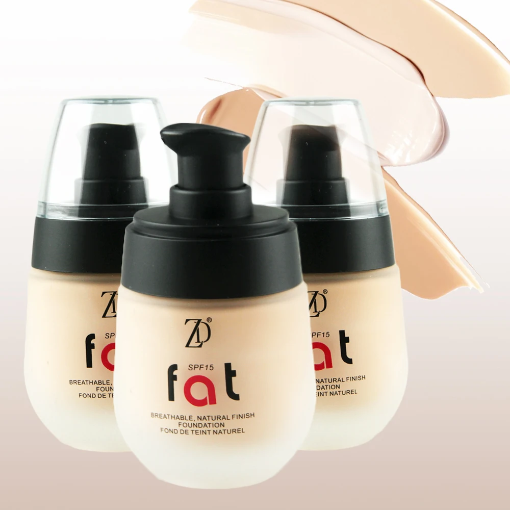 

ZD 1Pc Professional Face Full Cover Cream Foundation Fix Fluid Sunblock SPF15 Concealer Whitening Moisturizing Oil-control B8012