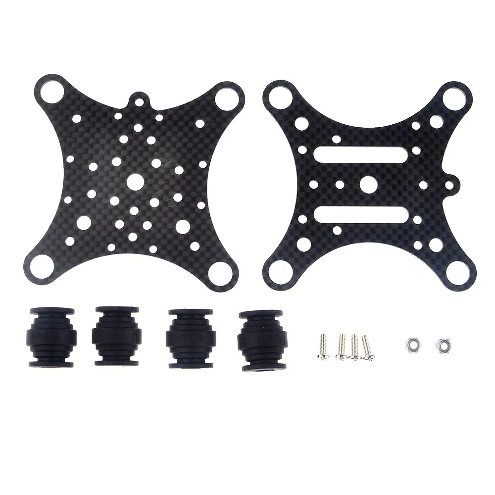 Carbon Fiber Anti Vibration Damper Plate For DJI Phantom With Vibration Absorbing Caps/Carbon Plate/Screws