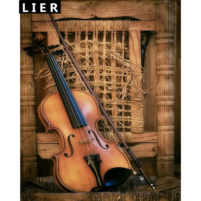 LIER 5d алмазная вышивка полная дрель diy живопись мозаика скрипка мозаичная
