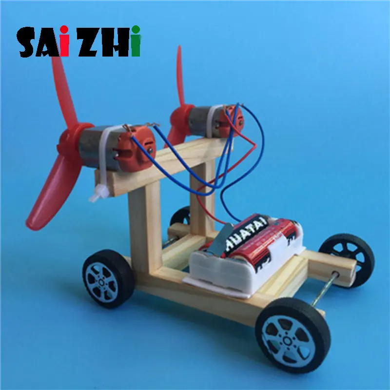 

Saizhi Diy Wooden Biplane Wind Racing Developing Intelligent STEM Model Toy Science Electric Birthday Gifts Toys