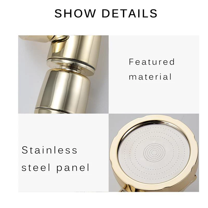 360 Degrees Rotating Adjustable Water Saving Bathroom 3 Functions Abs Chrome Shower Head With Switch 360 Degrees Rotating Adjustable Water Saving Bathroom 3 Functions Abs Chrome Shower Head With Switch