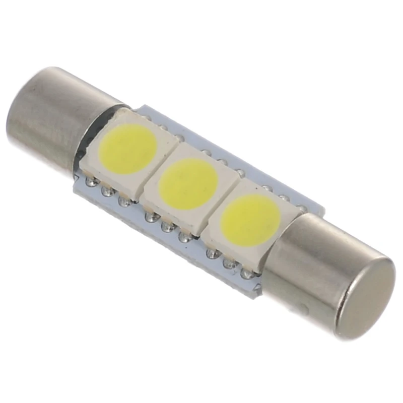 10 шт. 29 мм 3SMD светодиодный предохранитель гирлянда лампы 5050 холодный белый