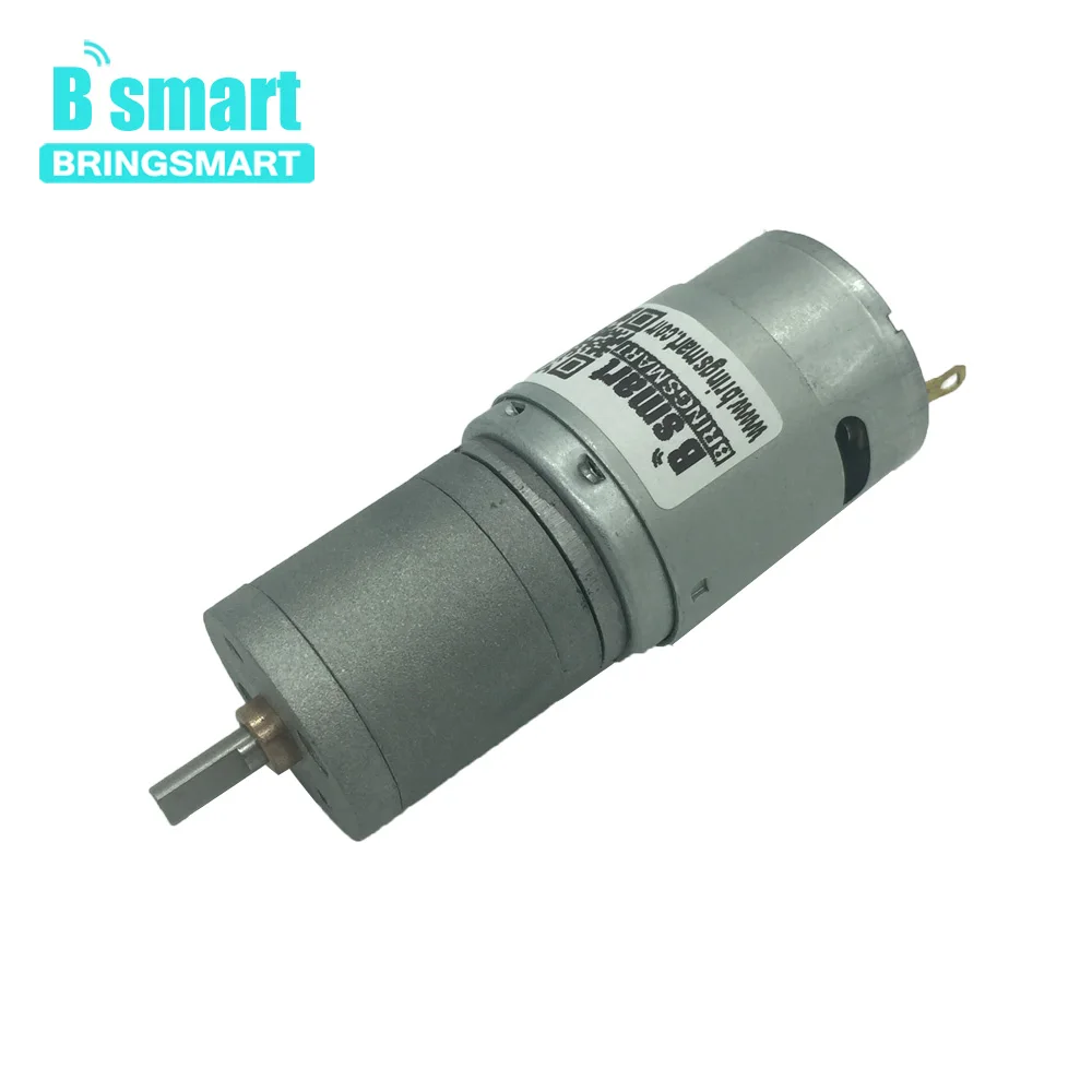 

Bringsmart JGA25-385 Dc Gear Motor 24v Micro Gearbox Engine High Torque Reversed Round Shaft Low Speed Mini DC Motor Metal