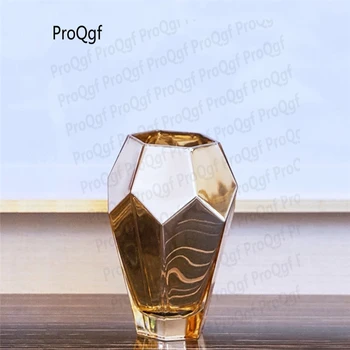 

Prodgf 1Pcs A Set Nordic golden glass vase wide