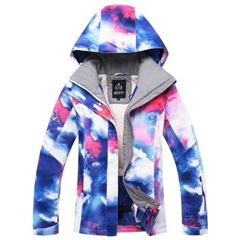 

Super Warm Women Ski Jacket Snowboard Clothing Windproof Waterproof Breathable Female Skiing Outdoor Sport Wear Hooded 2019 New