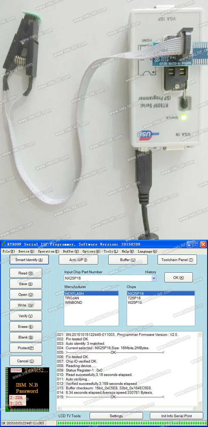 RT809F ISP программатор+ PEB-1 плата расширения+ TSOP48 адаптер ISP lcd программист+ TSSOP8 EDID read line