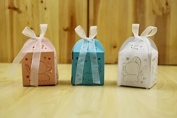 

3000pcs Creative Laser Cut Hollow Out Elephant Cartoon Animal Baby Shower Candy Box Gift Box Wedding Favor Bomboniera