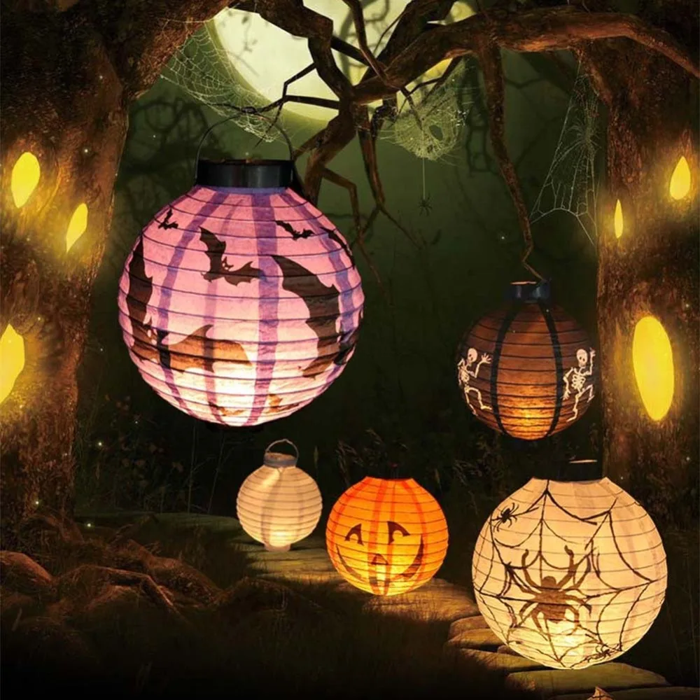 Wooden halloween lanterns picture
