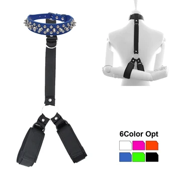 

Handcuffs Neck Collar Ring Nylon Bondage Hand Ankle Cuffs Collar Restraint Straps Set Adult Toy