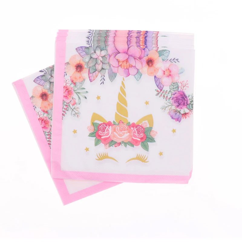 

20Pcs / Pink Eyelash Unicorn Towel Wedding Engagement Anniversary Birthday Party Decorations Girl