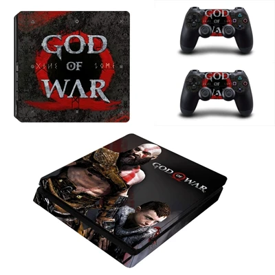 God Of War PS4 тонкая наклейка для sony Play station 4 SLIM консоли контроллеры виниловые наклейки протектор чехол для игры - Цвет: YSP4S-2259
