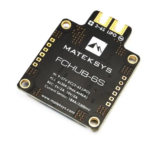Плата распределения питания Matek FCHUB 6S Hub PDB 5 В и 12 BEC Встроенный датчик тока 184A для