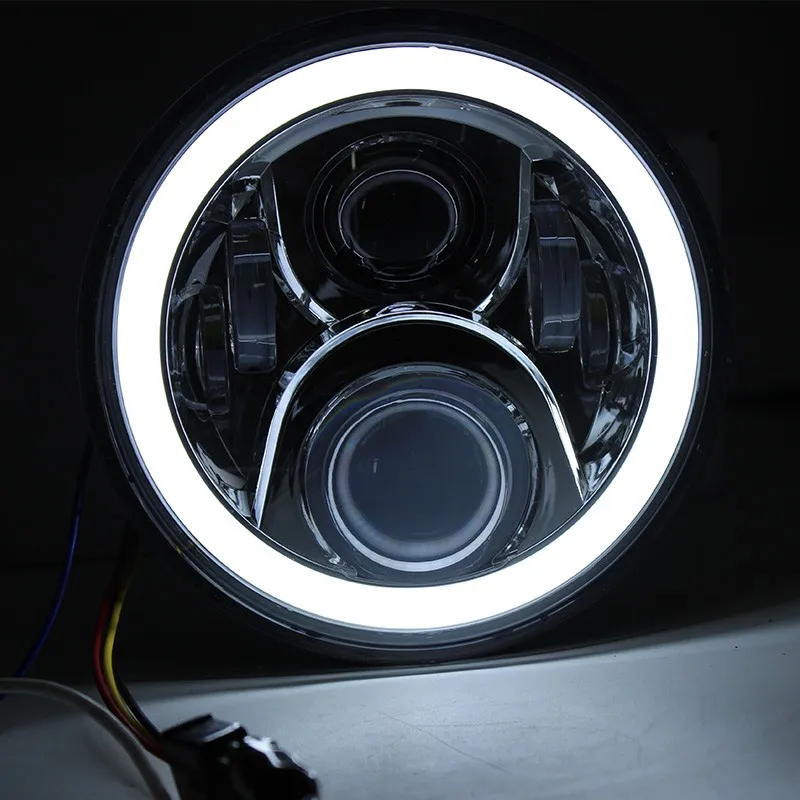 4 цвета 7 &quotкруглый светодиодный фонарь с DRL Angle Eyes Halo для Honda CB 400 CB500 1300 Hornet 250 600 900 VTR