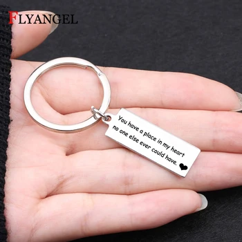 

Stainless Steel Couples Keychain You have place in my heart Key Chain Jewelry Car Bag Gift For Women Men Lovers Fashion Keyring
