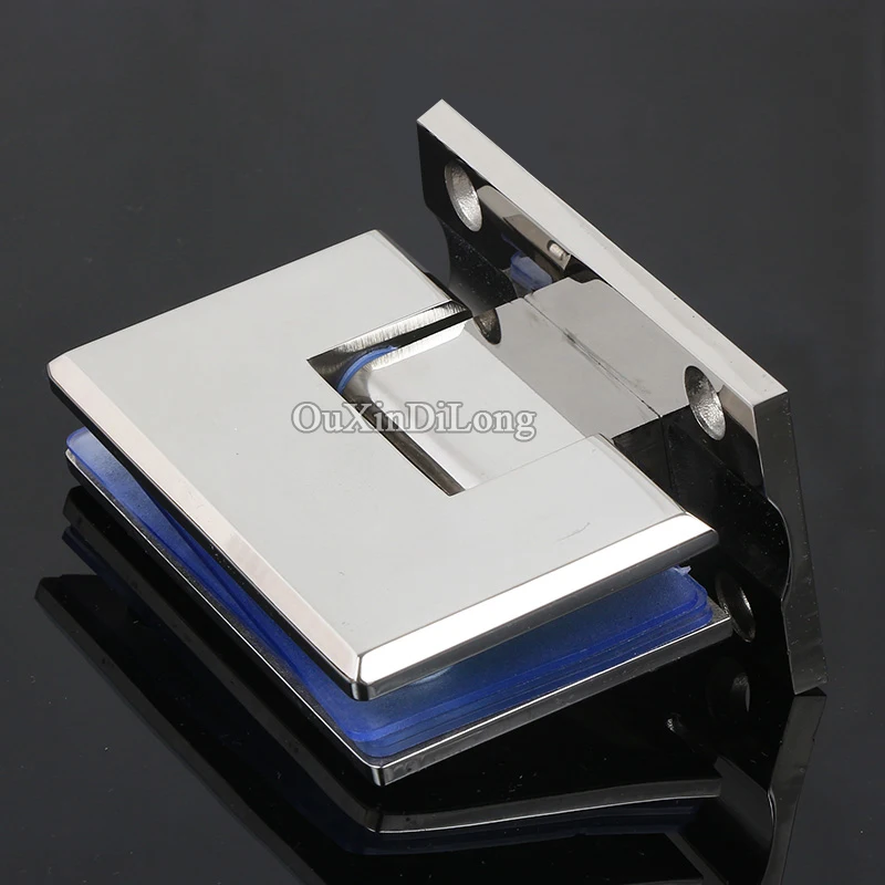 Meilleur Top Qualité 304 En Acier Inoxydable Coulée De Douche Sans Cadre Porte En Verre Charnières 90 Mur Degré de Verre Épaississent Verre Pinces Clips