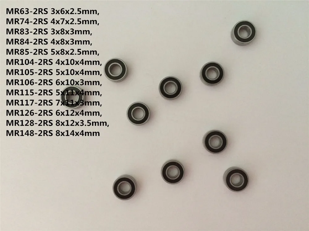 10PCS MR115-2RS Gummi versiegelte Kugellager Miniatur-Lager 5 x 11 x 4 mm
