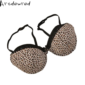 

Sexy Leopard Lace Push Up Women Bra Set BCD 36/ 80-42 / 95 Bow Bras Breathable Cotton Underwear Of woman