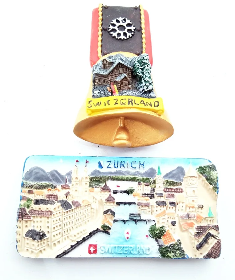 

Tourism Landscape Souvenirs Swiss Resin Creative Fridge Magnets 3D Refrigerator Magnets Sticker Travel Souvenir Home Decoration