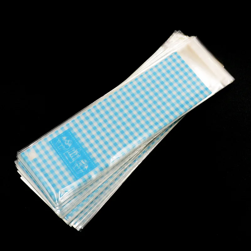 

100pcs 6*18cm Long Transparent Self-adhesive Seal OPP DIY Gift and Candy Packaging Bags Cookie Finger Biscuits Baking Bags