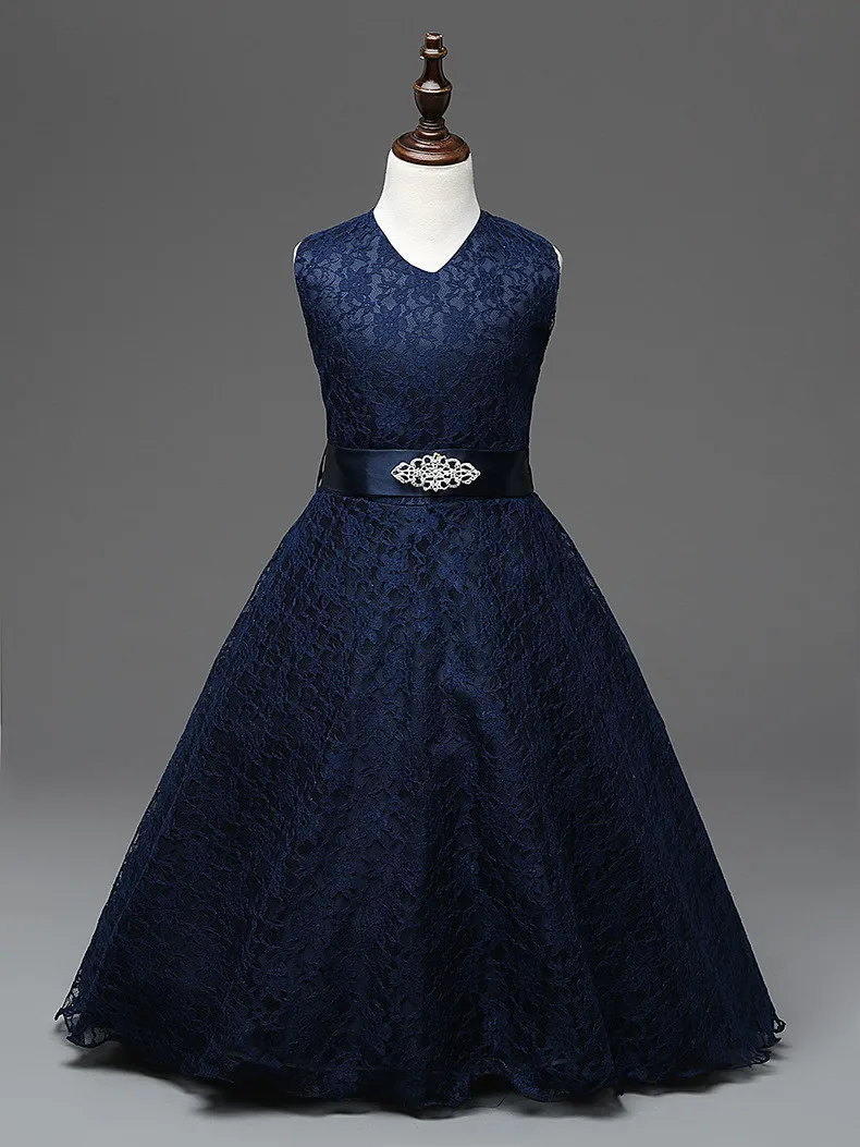 Фатиновое платье подружки невесты с цветочным узором для девочек-подростков, кружевное платье для девочек платья для дня рождения, вечеринки, свадьбы детские платья, 8, 10, 12, 14, 16 лет