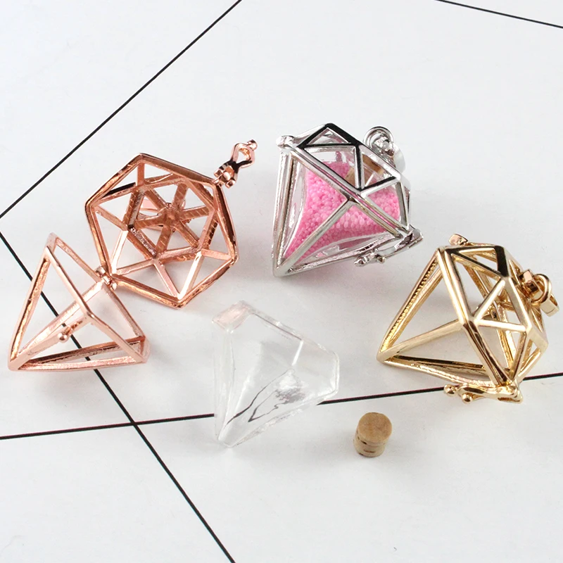 2 шт. медальон в форме сердца с наполняемым стеклом|diamond locket|fillable pendantsglass lockets |