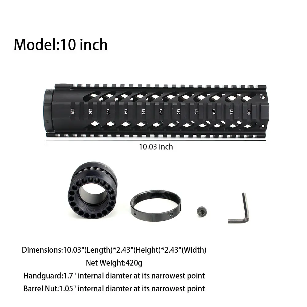 Тактический 4 &quot7&quot 9 &quot10&quot 12 &quot15&quot свободный поплавок Quad Picatinny Rail Handguard