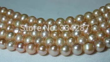 

wholesale 5strands 9-10mm pink round freshwater pearl beads