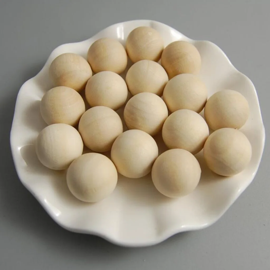200 Pieces Wholesale Glossy Natural Wooden Round Ball Loose Spacer Beads 10mm/14mm for DIY Craft Art Jewelry Making