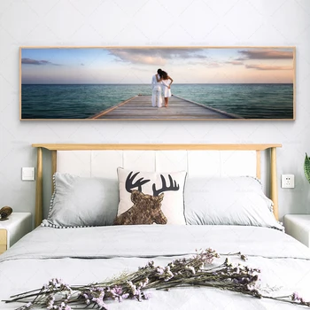 

Scandinavian Landscape Wooden Pier Bridge Canvas Poster Motivation Nordic Style Wall Art Print Painting Decoration Picture