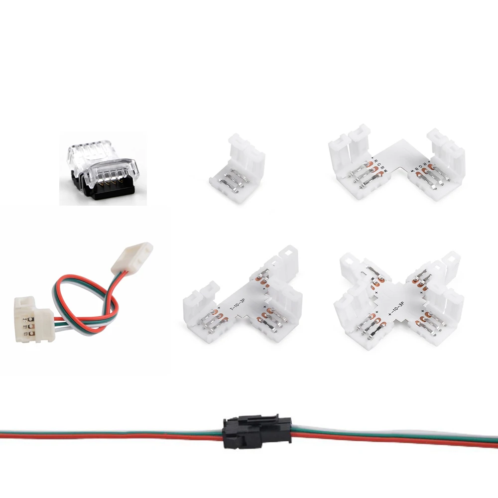 5 шт. ws2812 ws2811 ws2812b 3pin 10 мм RGB СВЕТОДИОДНЫЕ коннекторы зажимы аксессуары женский