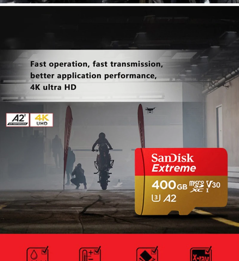 Карта памяти SanDisk Extreme& Ultra Micro SD карта UHS-I Class 10 U3 V30 A2 micro SDHC/SDXC 64 Гб 128 ГБ 256 ГБ TF карта для смартфонов