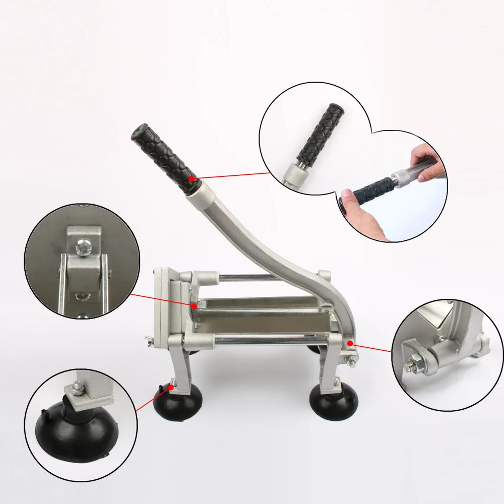 3 blades Good Quality Hand Push Vegetable Fruit Chopper Household Alloy Steel French Fries Potato Strip Cutter