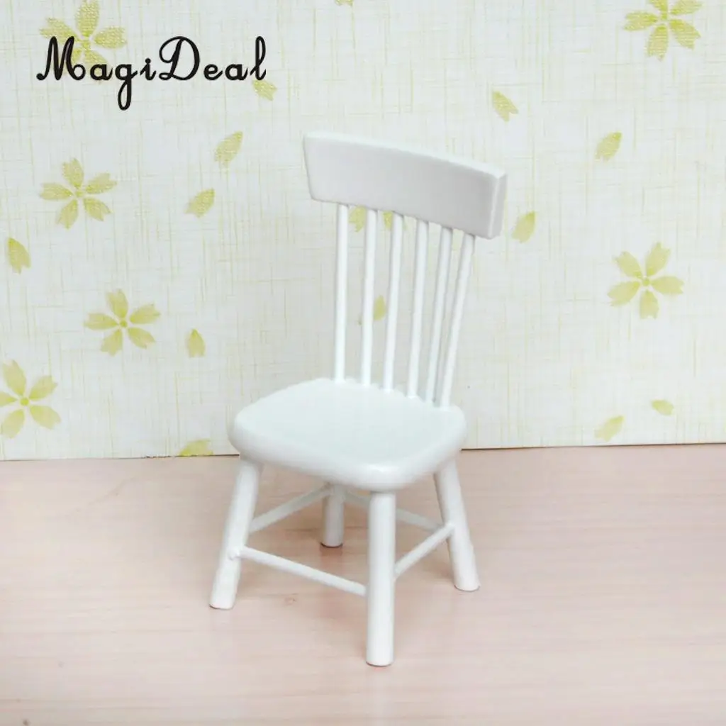 MagiDeal 5Pcs Dining Table Chair Model Set for 1:12 Dollhouse Miniature Furniture Decor Children Pretend Play Toys 2Colors