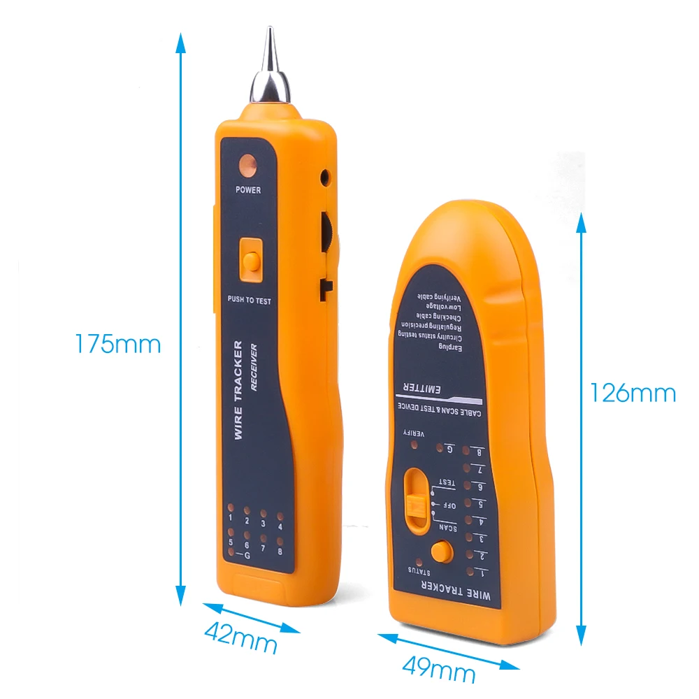 Details about   Cable Tester Wire Tracker Network Telephone Line Tracer Toner LAN RJ11 RJ45 